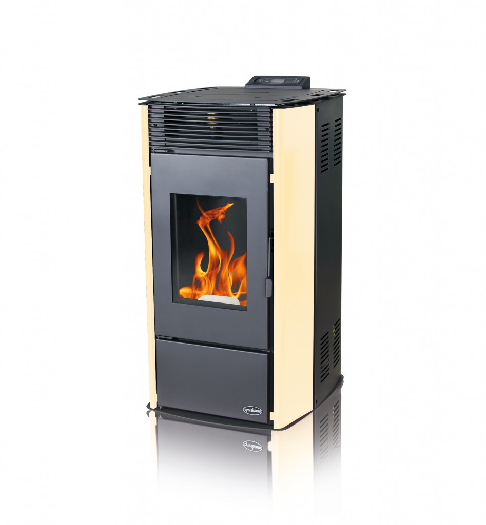 Centralheating pellet stove Rittium Hydro beige 14kW